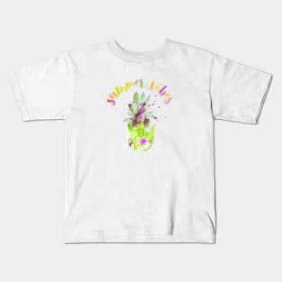 Summer Vibes Green Kids T-Shirt